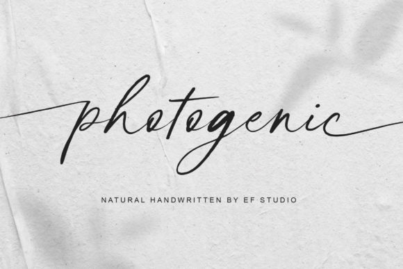 Photogenic Script Font for Crafting and Branding