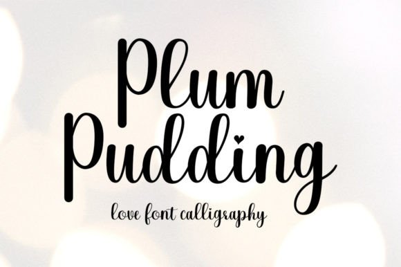 Plum Pudding Font: A Cursive Typeface for Handmade Charm