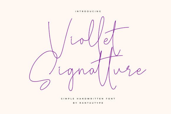 Viollet Signatture: A Stylish Script Font for Modern Web Design